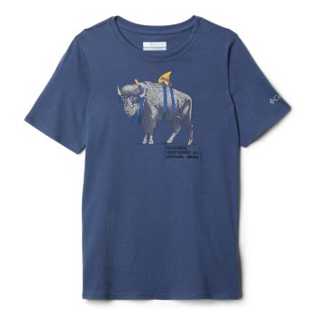 Columbia Peak Point, Camiseta Azules Oscuro Grises Oscuro Para Niño | 503768-LWQ